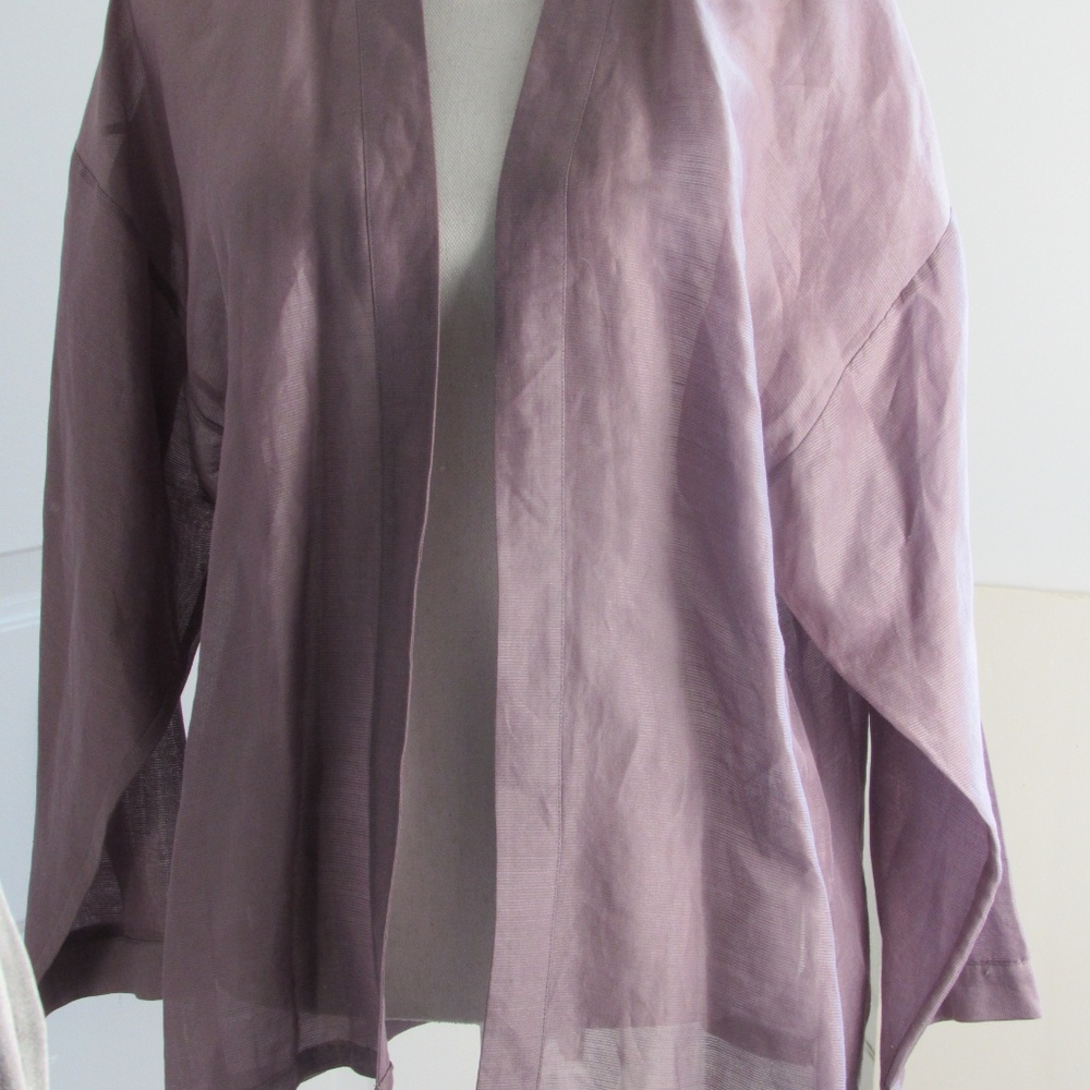 Eileen Fisher Lavender Silk & Linen Jacket S
